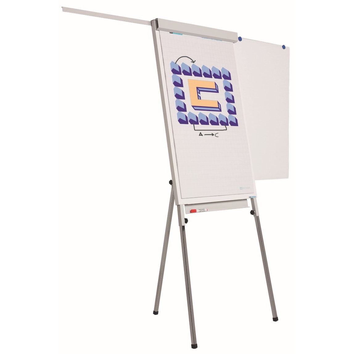 Flipover 70x105 cm - Whiteboard - Magnetisch