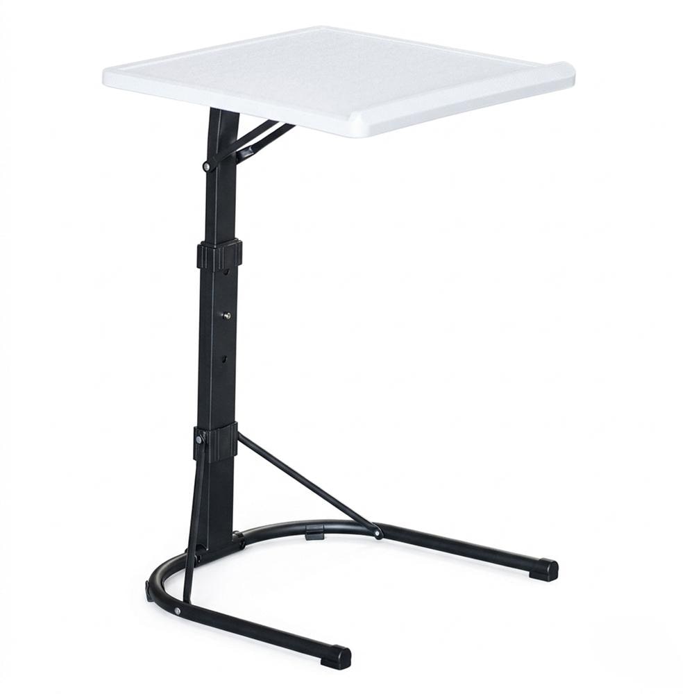 YOEVU - Mesa Auxiliar Plegable Forma de C, Altura Ajustable 63-76 cm, 3 Ángulos Ajustables, para Ordenador Portátil, Lectura