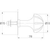 thumbnail of Haustürknauf Durchzugsschraube Türknopf Schwarz matt Haustür-Zubehör Design 2