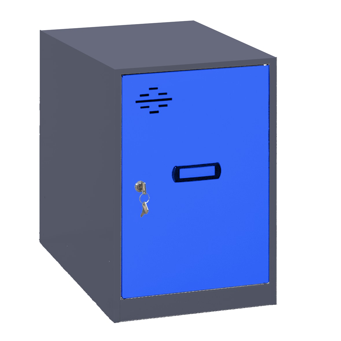 Metallschrank mini zerlegt ANTHRACITE/BLAU 475x400x500 mm (Höhe x Länge x Breite)