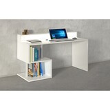 thumbnail of Web Furniture Scrivania ESSE Bianco Lucido  140cm con sopralzo