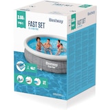 thumbnail of Bestway Fast Set runder aufblasbarer Pool ohne Pumpe, 366 x 76 cm, Rattan-Optik, grau