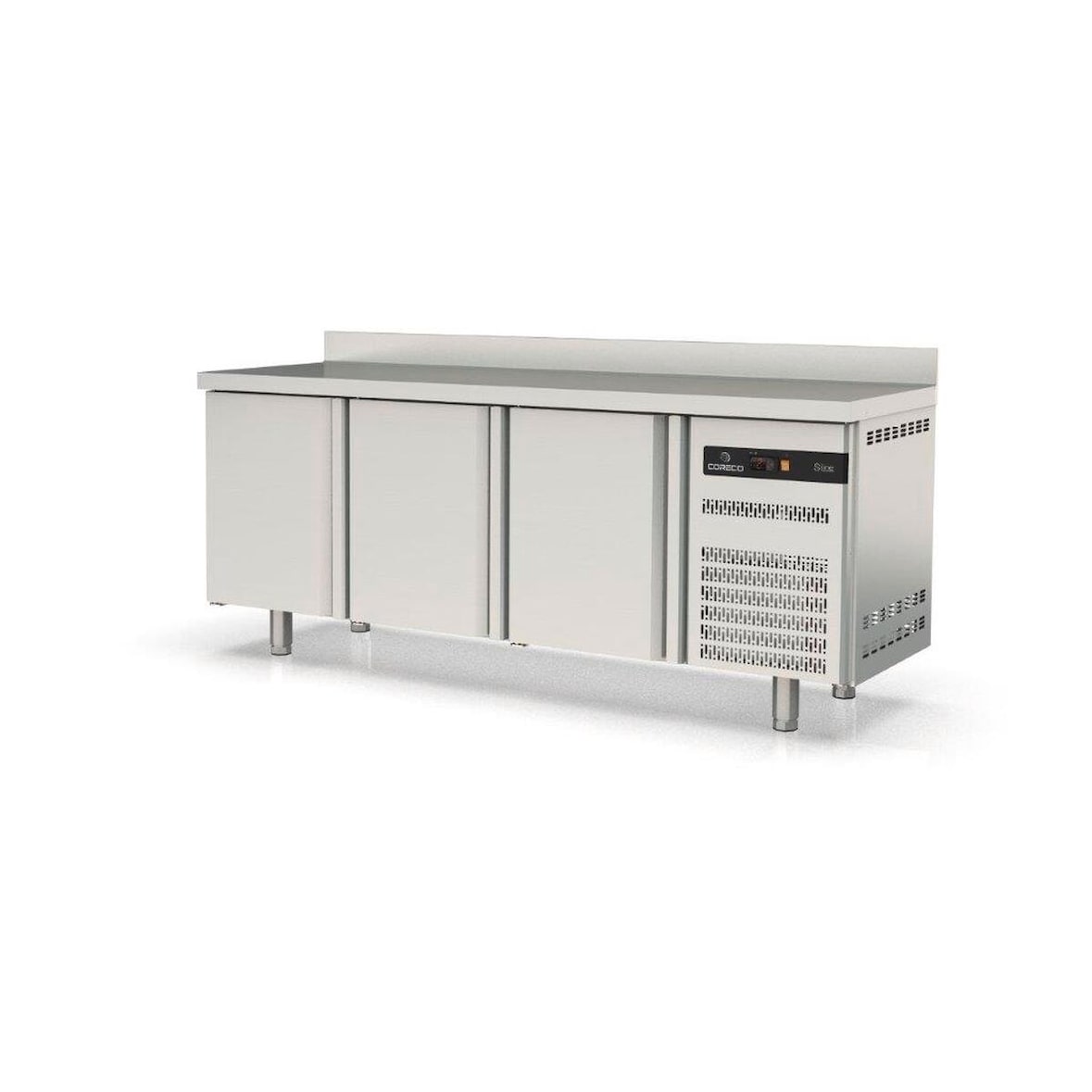 CORECO Meuble Snack 600 - 3 Portes Pleines - -20/-15 - 2020X600X850 - Interieur Et Exterieur Inox Aisi 304 TSC-200-S