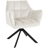 thumbnail of Esszimmerstuhl Swing Samtbezug creme/schwarz