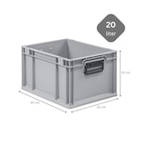 thumbnail of PROREGAL 10x Eurobox NextGen Portable Duo | HxBxT 22x30x40cm | 20 Liter | Eurobehälter, Transportbox, Transportbehälter, Stapelbehälter