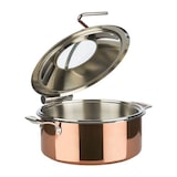 thumbnail of APS 12335  Chafing dish inox rond 4 L aspect cuivré couvercle avec hublot vitré