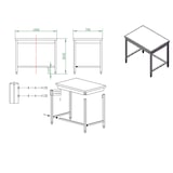 thumbnail of Tavolo lavoro in acciaio inox 100x70x85 cm