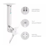 thumbnail of ONKRON Staffa Proiettore a Soffitto, Braccio Regolabile, fino a 10 kg, Inclinabile e Girevole, Supporto Proiettore K5A-W Bianca