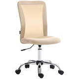 thumbnail of Vinsetto silla de oficina de malla silla de escritorio giratoria sin brazos con altura ajustable carga 100 kg para estudio 43x58x90-100 cm beige