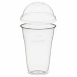 thumbnail of 50x BIO Trinkbecher 400ml mit Domdeckel ohne Loch aus Biokunststoff (PLA)
