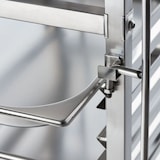 thumbnail of Dienbladenwagen van roestvrij staal, geschikt voor 14 x GN 1/1, 380 x 550 x 1735 mm (B x D x H)