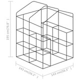 thumbnail of vidaXL Gewächshaus mit Regalen Stahl 143x143x195 cm
