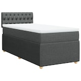 thumbnail of vidaXL Boxspringbett mit Matratze Dunkelgrau 90x200 cm Stoff