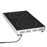 thumbnail of GastroHero Doppel Induktionskochfeld ECO vertikal 3500 W Induktionsplatte 2 Kochzonen Touch Kochfeld Edelstahl Glas Gastro
