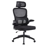 thumbnail of ZIK Cadeira de escritório ergonómica giratória em tecido com braços e apoio para a cabeça, apoio lombar, altura ajustável, direcional - preta