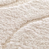 thumbnail of Tapis rectangulaire à poils longs motif ondulé écru 120 x 170 cm - Oviala