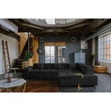 thumbnail of KAWOLA Sofa NEVADA Ecksofa Velvet schwarz Recamiere rechts