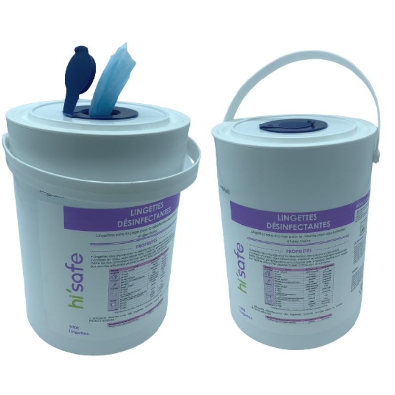 Lingettes bleues imprégnées sans rinçage pour la désinfection des surfaces et des mains x1000 DSTOCK60