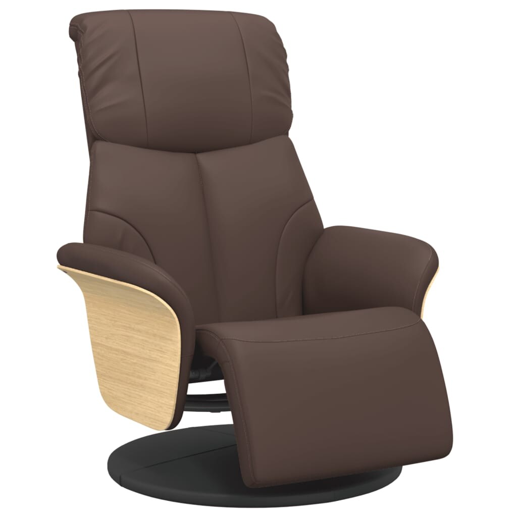 vidaXL Relaxsessel mit Fußteil Braun Kunstleder