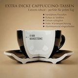 thumbnail of Muvell 6er Cappuccino / Kaffee-Set "Rimini" inkl. Tasse 200ml + Untertasse 16cm, schwarz