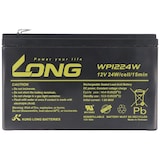 thumbnail of Kung Long WP1224W Hochstrom F2 Blei-Vlies-Akku, 12Volt, 6Ah mit 6,3mm Faston Anschluss
