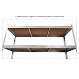 thumbnail of PROREGAL Schwerlastregal TAURUS XL | HxBxT 180x160x60cm | Fachlast 250kg | Verzinkt | Stecksystem Lagerregal Regalsystem