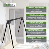 thumbnail of 2x Arbeitsbock klappbar bis 1000 kg Stahl pulverbeschichtet schwarz rot Gerüstbock Unterstellbock