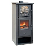 thumbnail of Estufa de Leña de Acero con Horno FORNO M de 5,4 kW y Salida Superior de 120 mm