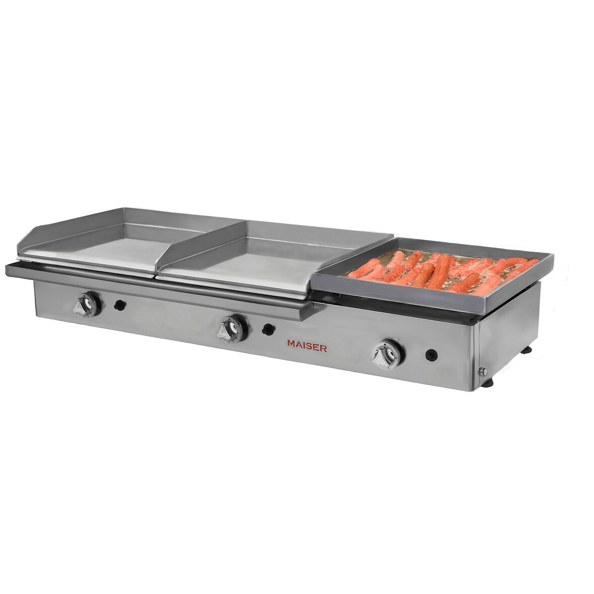 plancha gas 40+40 cromo duro+40 frankfurt