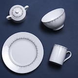 thumbnail of Platzteller Boréalis grau 27 cm x6 - Weiß Rund Porzellan Table Passion