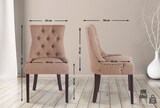 thumbnail of 2er Set Esszimmerstuhl HILON - Stoff Taupe 55x58x92 cm Braun | Essstühle Esszimmerstühle Küchenstühle Wohnzimmerstühle