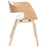 thumbnail of DELUKE® 2er Set Stühle LONDON Kunstleder - 73x49x46cm, Natur/Weiß | Kunstleder | Holz Gestell | Konferenzstuhl Wartezimmerstuhl