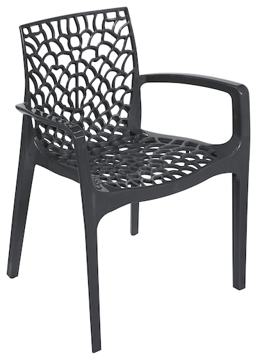 METRO PROFESSIONAL Fauteuil de terrasse Saphir, empilable, plastique, anthracite