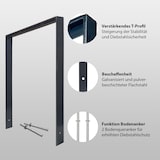 thumbnail of Fahrradanlehnbügel 116,5 x 77 cm Flachstahl 13 mm Anthrazit Einbetonieren Fahrradständer Parker Typ U