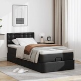 thumbnail of vidaXL Ottoman-Bett mit Matratzen & LEDs Schwarz 100x200 cm Kunstleder