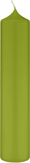 thumbnail of Altarkerzen, Kaminkerzen Limonegrün 250 x Ø 50 mm, 4 Stück, Kerzen mit Dornbohrung in RAL Kerzengüte Qualität