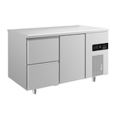 thumbnail of Gastro Kühltisch Umluftkühlung 2 Schubladen 1 Tür 1400x700x850mm -2/+8°C 281l
