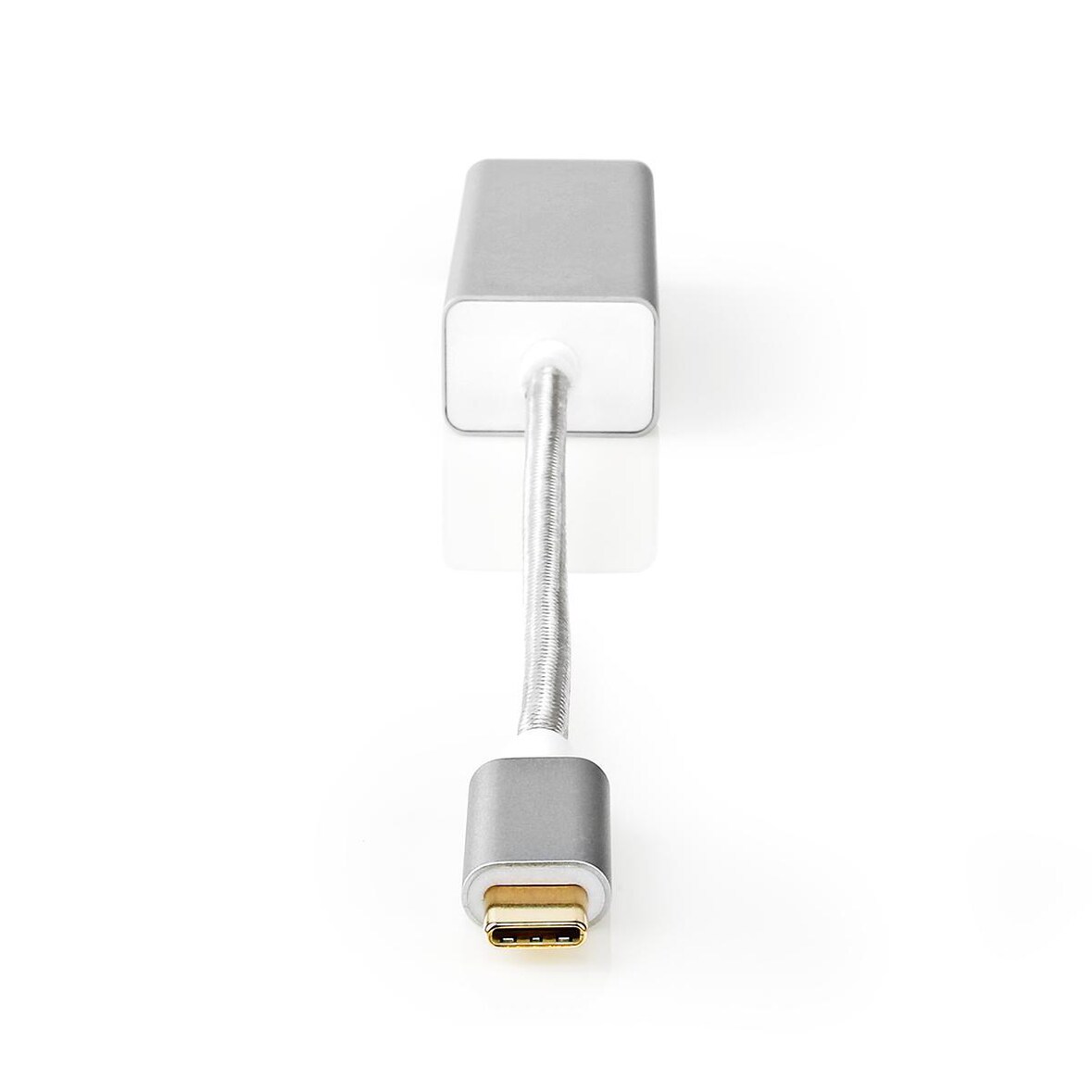 USB Network Adapter - USB 3.2 Gen 1 - 1 Gbps - USB-C Male - RJ45 Female - 0.20 m - Round - Gold Plated - Tinned Copper - Silver - Cover Window Box