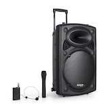 thumbnail of Enceinte sur batterie mobile 800W USB Bluetooth + 2 micros PORT15VHF-BT avec Pied de Micro