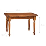thumbnail of Biscottini Massivholztisch – 120 x 80 cm Restauranttische – Ess- und Küchentisch – Ausziehbarer Walnusstisch – Rechteckiger Tisch Made in Italy