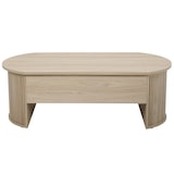 thumbnail of Table basse ovale avec plateau relevable effet bois clair