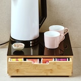 thumbnail of KESPER Schublade  Kaffee-Kapseln, Farbe: natur / schwarz, Material: Bambus /Glas, L: 30cm B: 31cm H: 10cm