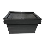 thumbnail of Caisse de transport/stockage en plastique avec couvercle attaché - 600 x 400 x 320 mm - VOGUE