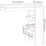thumbnail of Décoshop26 - Tavolo da bar/tavolino laterale da parete con ripiani 102 x 45 x 103,5 cm legno ingegnerizzato color rovere DEC036231