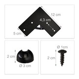 thumbnail of Relaxdays Hairpin Legs, 4er Set, 3 Streben, Metall, Haarnadel Tischbein für Hocker, Tisch & Schrank, 71 cm hoch, schwarz