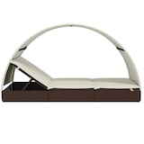 thumbnail of vidaXL 2-Personen-Sonnenliege mit Dach Braun 211x112x140 Poly Rattan