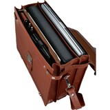 thumbnail of Alassio Aktentasche MOCCA aus cognac-farbigem Leder mit abnehmbarem Schultergurt und Dreistufen-Schloss 47124