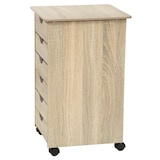 thumbnail of Rollcontainer aus Holz 65x36x40cmHolz hell, Eiche Sonoma