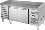 thumbnail of GastroHero Pizzatisch ECO 2-7 mit Granit-Arbeitsplatte Kühltisch 2 Türen 7 Schubladen Pizza Vorbereitungstisch 2025x800 mm Umluftkühlung -2 bis +8 °C
