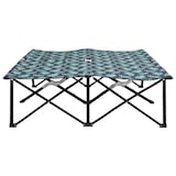 thumbnail of vidaXL Ligbed 2-persoons inklapbaar bladpatroon staal